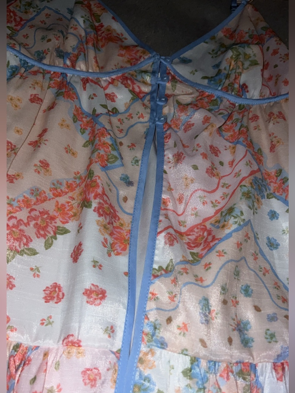 Altar'd State Cream Floral Babydoll Tank - Picture 4 of 6